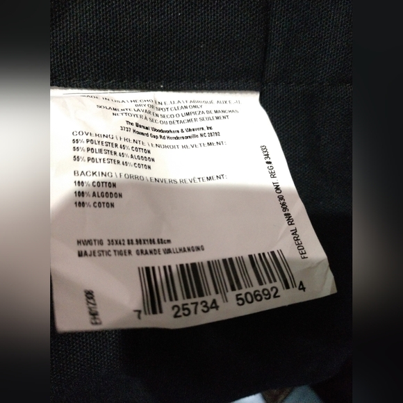 Tiger Tapestry Wall Hanging Manual Woodworkers & Weavers NC USA - Picture 9 of 10